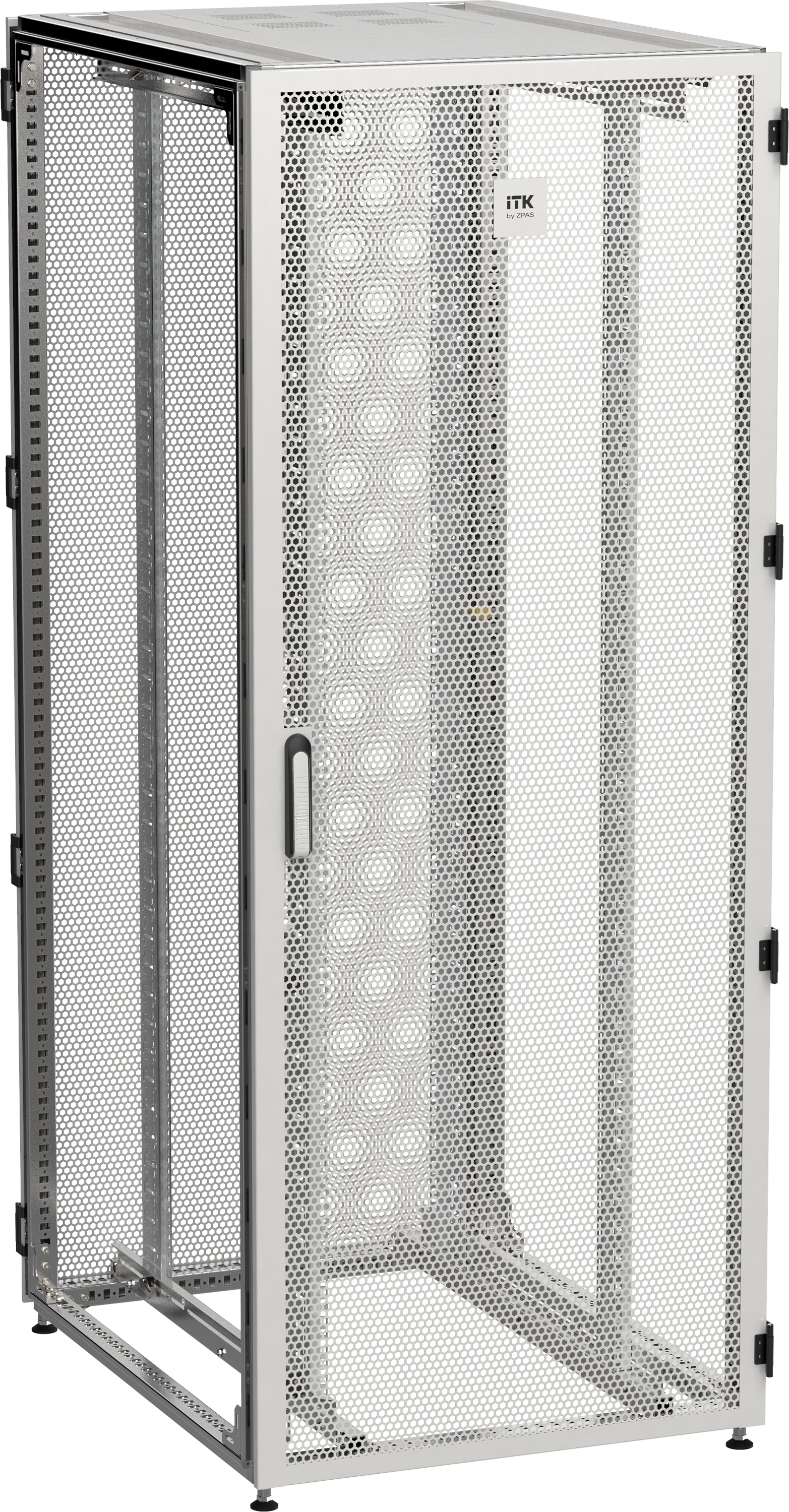 ITK by ZPAS Шкаф серверный 19" 45U 800х1200мм одностворчатые перфорированные двери серый РФ ZP35-45U-0812-PP-R IEK