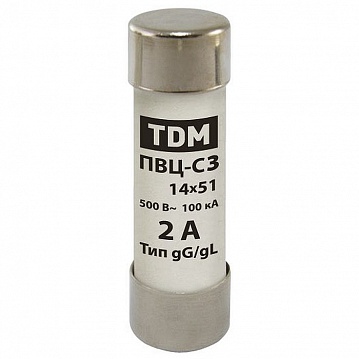Плавкая вставка ПВЦ-С3 14х51 2А SQ0729-0012 TDM