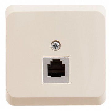 Розетка телефонная 1xRJ11 ЭТЮД, кремовый TELA-001K Schneider Electric
