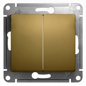 Выключатель 2-клавишный GLOSSA, скрытый монтаж, титан GSL000451 Schneider Electric