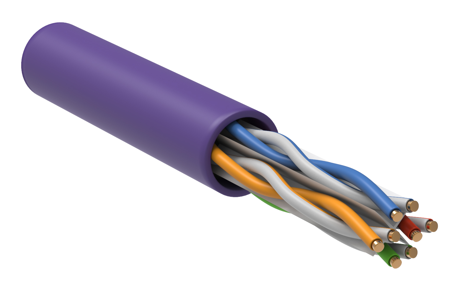 ITK Витая пара U/UTP кат.6 4х2х23AWG solid LSZH нг(А)-HF фиолетовый (305м) LC1-C604-126 IEK
