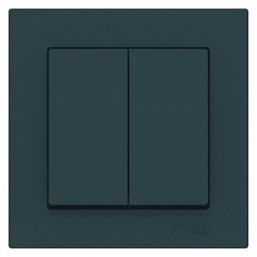 Выключатель 2-клавишный ATLASDESIGN, скрытый монтаж, изумруд ATN000852 Schneider Electric