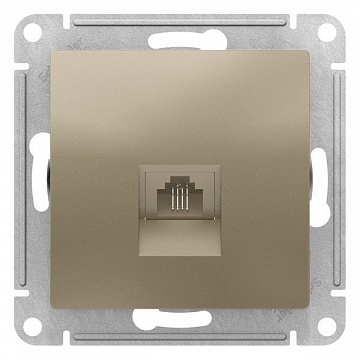 Розетка телефонная 1xRJ11 ATLASDESIGN, шампань ATN000581 Schneider Electric