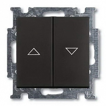Выключатель для жалюзи 2-клавишный кнопочный BASIC55, chateau-black 1012-0-2176 ABB