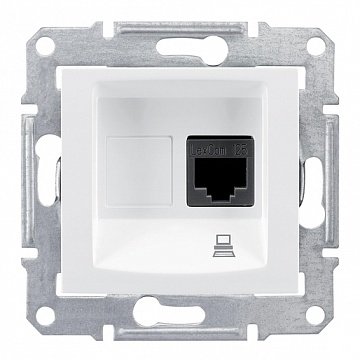 Розетка компьютерная 1xRJ45 Cat.5 SEDNA, белый SDN4500121 Schneider Electric