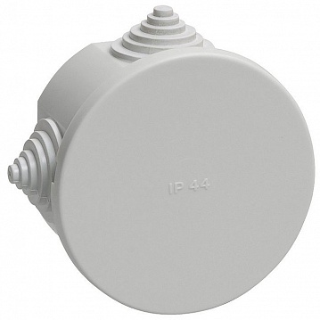 коробка КМ41237 распаячная для о/п d75х40 мм² IP44 (RAL7035, 4 гермоввода) UKO11-075-040-000-K41-44 IEK
