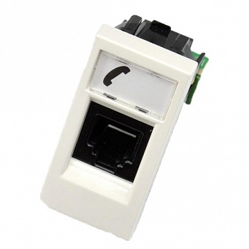 Розетка телефонная 1xRJ12 ZENIT, альпийский белый N2117.6 BL ABB