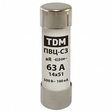Плавкая вставка ПВЦ-С3 14х51 aR (быстродействующая) 63А SQ0729-0054 TDM