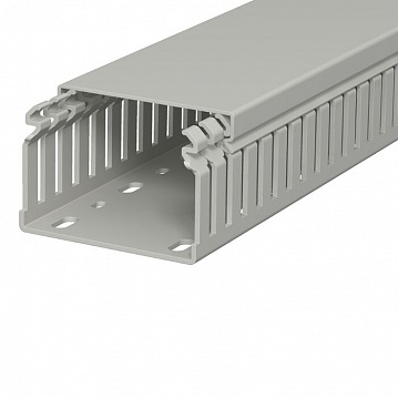 Распределительный кабельный канал LKV 50x75x2000 мм (ПВХ,серый) Тип: LKV 50075 (упак. 24 м) 6178316 OBO Bettermann