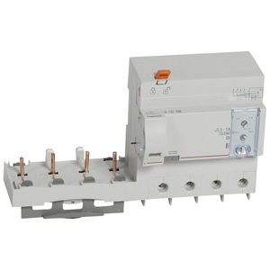 Дифференциальный блок DX3 - тип Hpi - от 300 до 1000 мА - 4П - 400 В~ - 63 А - 6 модулей 410643 Legrand