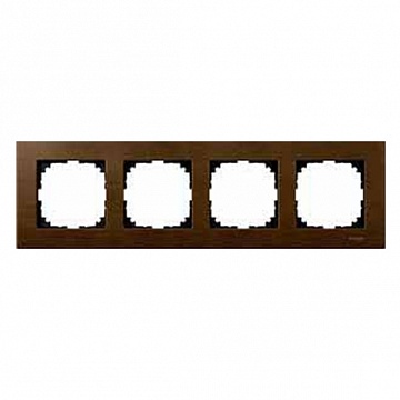 Рамка 4 поста MERTEN M-ELEGANCE, орех MTN4054-3473 Schneider Electric