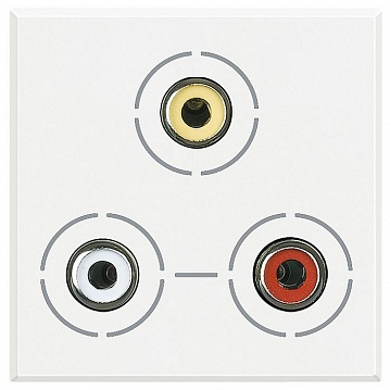 Розетка 3RCA AXOLUTE, белый HD4283 Bticino