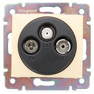 Розетка TV-FM-SAT VALENA DIY, оконечная, слоновая кость 695619 Legrand