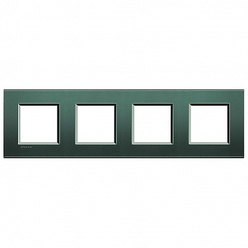 Рамка 4 поста LIVING LIGHT, зеленый шелк LNA4802M4PK Bticino