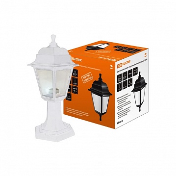 Светильник садово-парковый НТУ 04-60-001 четырехгранник, стойка, пластик, белый SQ0330-0735 TDM
