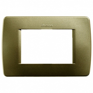 Рамка 4 модуля LIVING LIGHT, желтый металлик C4804GM Bticino