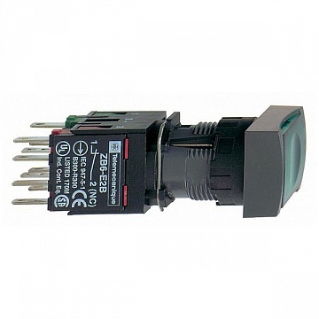 Кнопка Harmony 16 мм² 24В, IP65, Зеленый XB6DW3B1B Schneider Electric