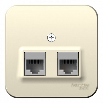 Розетка компьютерная 2xRJ45 Cat.5 BLANCA, молочгый BLNIA045452 Schneider Electric