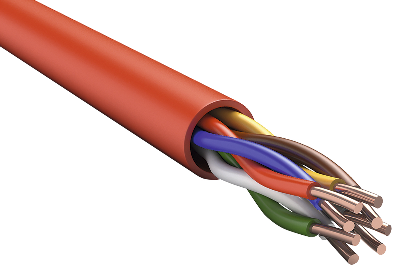 ITK Кабель огнестойкий КПСнг(А)-FRLSLTх 2х2х0,35 красный (200м) FR1-02-U-3504 IEK