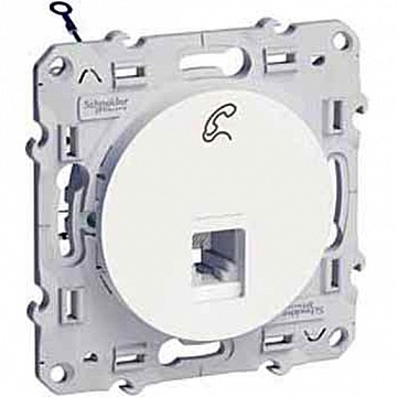 Розетка телефонная 1xRJ12 ODACE, глянцевый S52R497 Schneider Electric