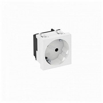 Розетка OBO Bettermann MODUL 45, скрытый монтаж, с заземлением, белый 6120072 OBO Bettermann