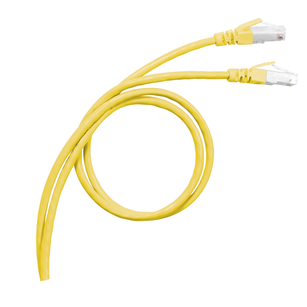 Шнур коммутационный RJ 45 - категория 6a - S/FTP - PVC - экранированный - 5 м - желтый 051783 Legrand