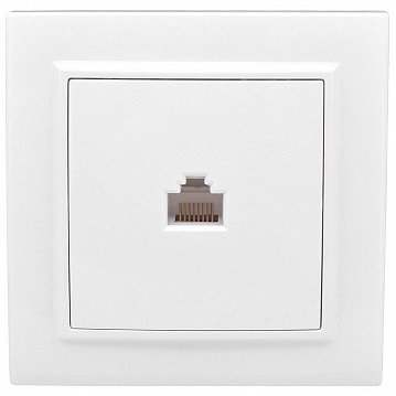 Розетка 2xRJ11+RJ45 Cat.5 МИНСК, белый ERK00-135-10 EKF