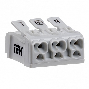 Клемма пружинная соединительная КСП3-L+N+PE UKZ-B06-3P-F0-E0-10 IEK