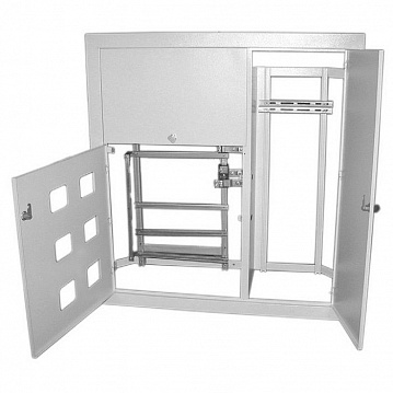 Этажный щит мод., IP30, встраиваемый, сталь, серая дверь, с клеммами SQ0905-8809 TDM
