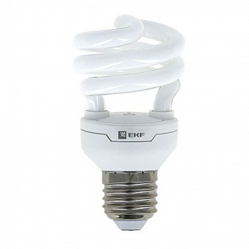 Лампа энергосберегающая КЛЛ HS-полуспир. 25W 2700K E27 10000h HS-T2-25-827-E27 EKF