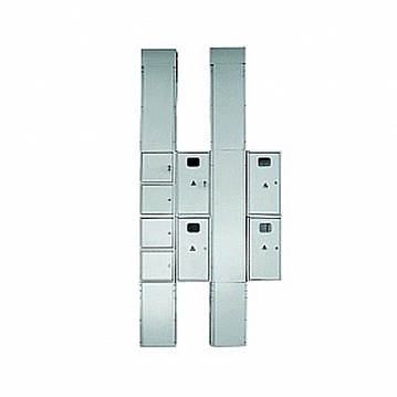 Распределительный шкаф Basic, 12 мод., IP31, навесной, сталь, серая дверь, с клеммами uerms-01sh  EKF