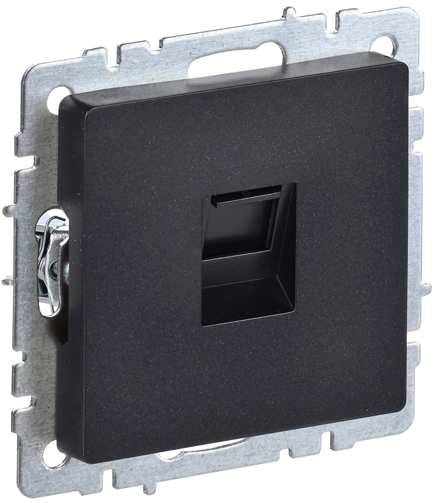 BRITE Розетка компьютерная RJ45 кат.5E РК10-БрЧ черный BR-K10-1-K02 IEK