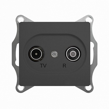 Розетка TV-FM GLOSSA, одиночная, антрацит GSL000794 Schneider Electric