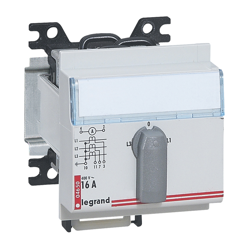 Переключатель для вольтметра - трёхфазный - 7-позиционный - монтаж на рейке DIN 004653 Legrand