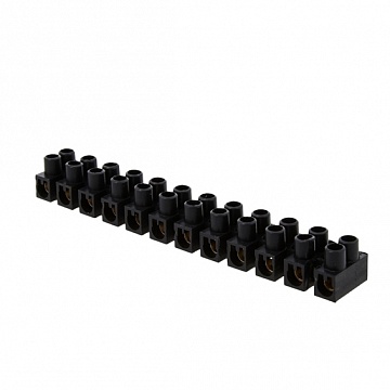 Клеммная колодка 10мм 10А полистирол черная (уп.10шт.) plc-KK-10-10-ps-b  EKF