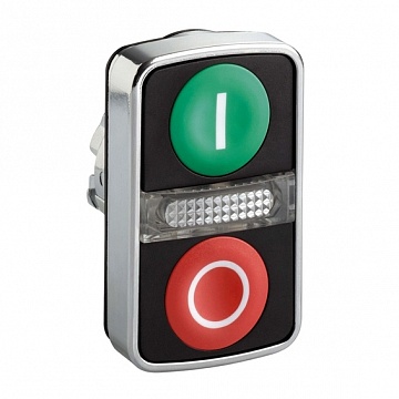 Головка кнопки двойная с маркировкой + LED ZB4BW7L37417 Schneider Electric