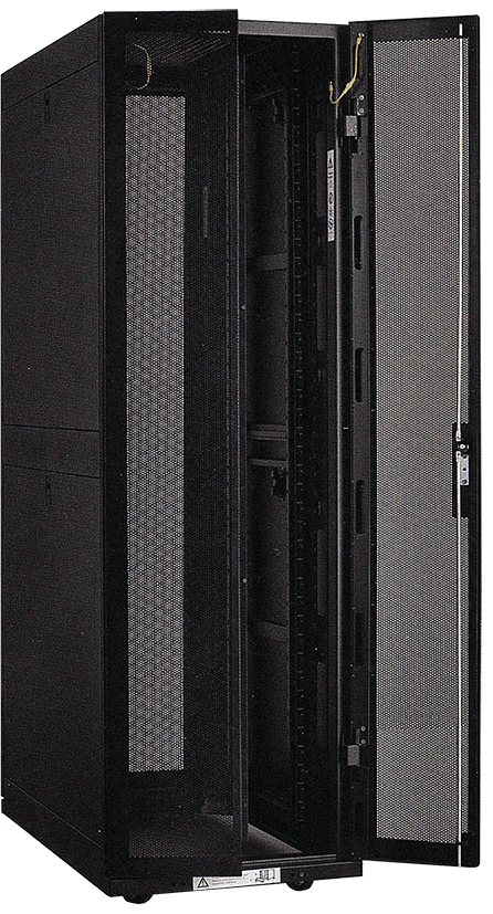 ITK Шкаф серверный 19" LINEA S 33U 800х1000мм передняя двухстворчатая перфорированная дверь, задняя перфорированная черный (комплект 3 коробки - часть 2 из 3) LS05-33U81-2PP-2 IEK