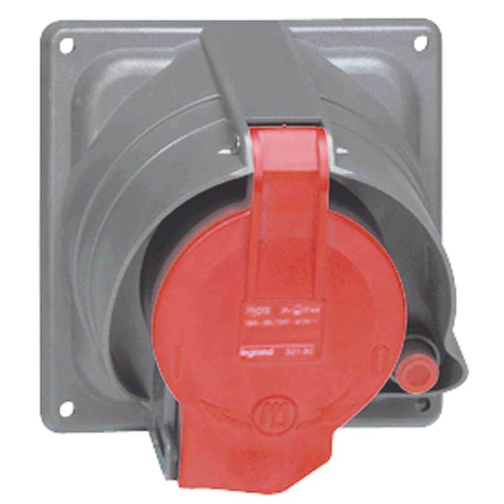 Встраиваемая розетка Hypra Prisinter - IP 44/55 - 3К+Н+З - 63 А - пластик 053604 Legrand