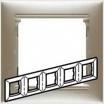 Рамка 5 постов VALENA CLASSIC, жемчужный 770475 Legrand