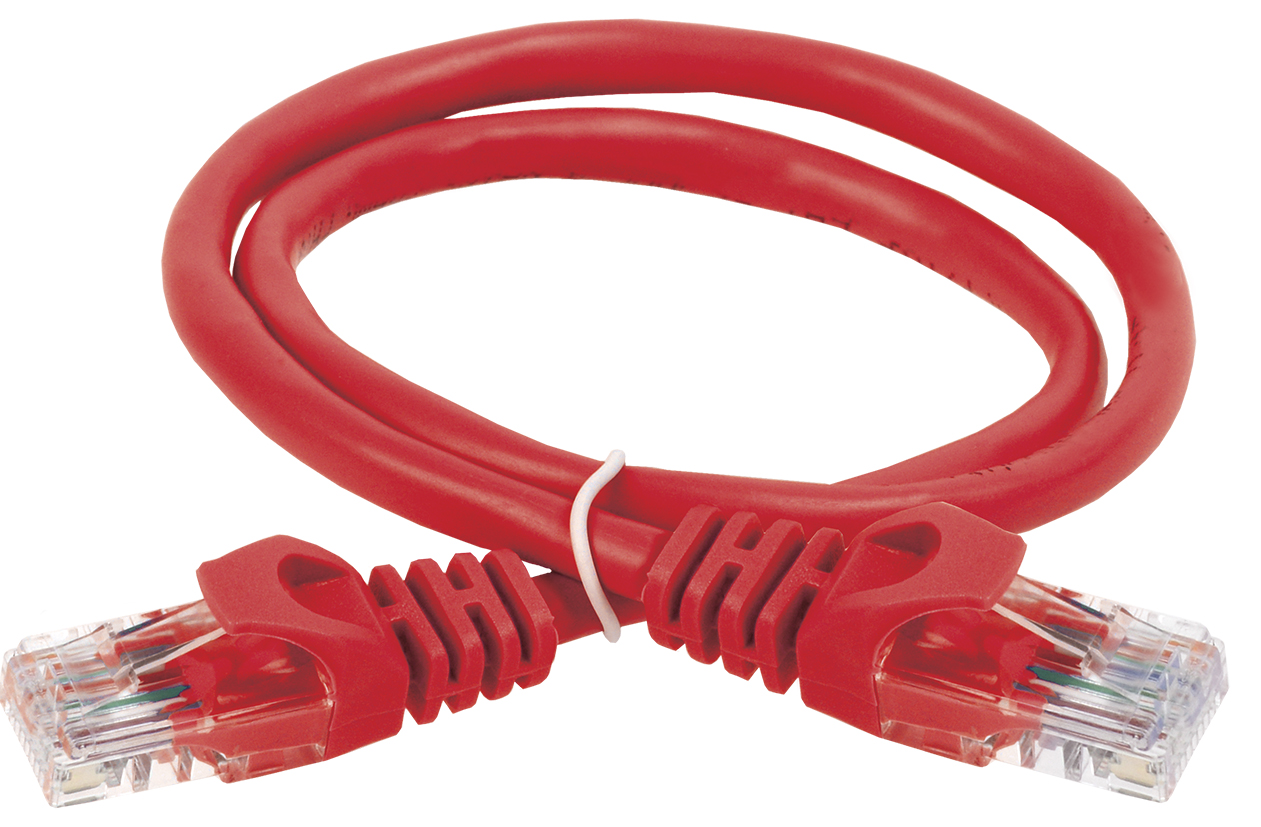 ITK Коммутационный шнур (патч-корд) кат.5E UTP 2м красный PC04-C5EU-2M IEK