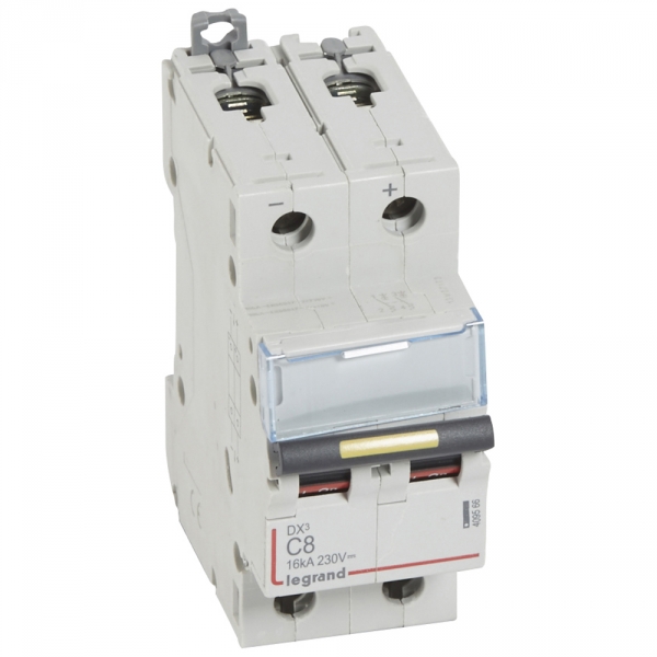 Выключатель автоматический двухполюсный DX3 DC 10000 8А C 16кА 409566 Legrand