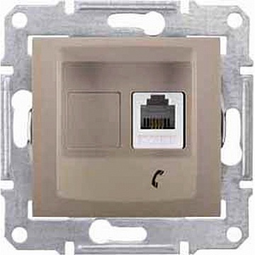 Розетка телефонная 1xRJ11 SEDNA, титан SDN4101168 Schneider Electric