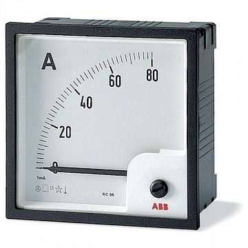 Амперметр щитовой ABB AMT 10А DC, аналоговый, кл.т. 1,5 AMT2-A2-10/96 2CSG413040R4001 ABB