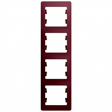 Рамка 4 поста GLOSSA, вертикальная, баклажановый GSL001108 Schneider Electric