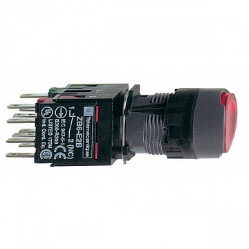 Кнопка Harmony 16 мм² 24В, IP65, Красный XB6AF4B5B Schneider Electric