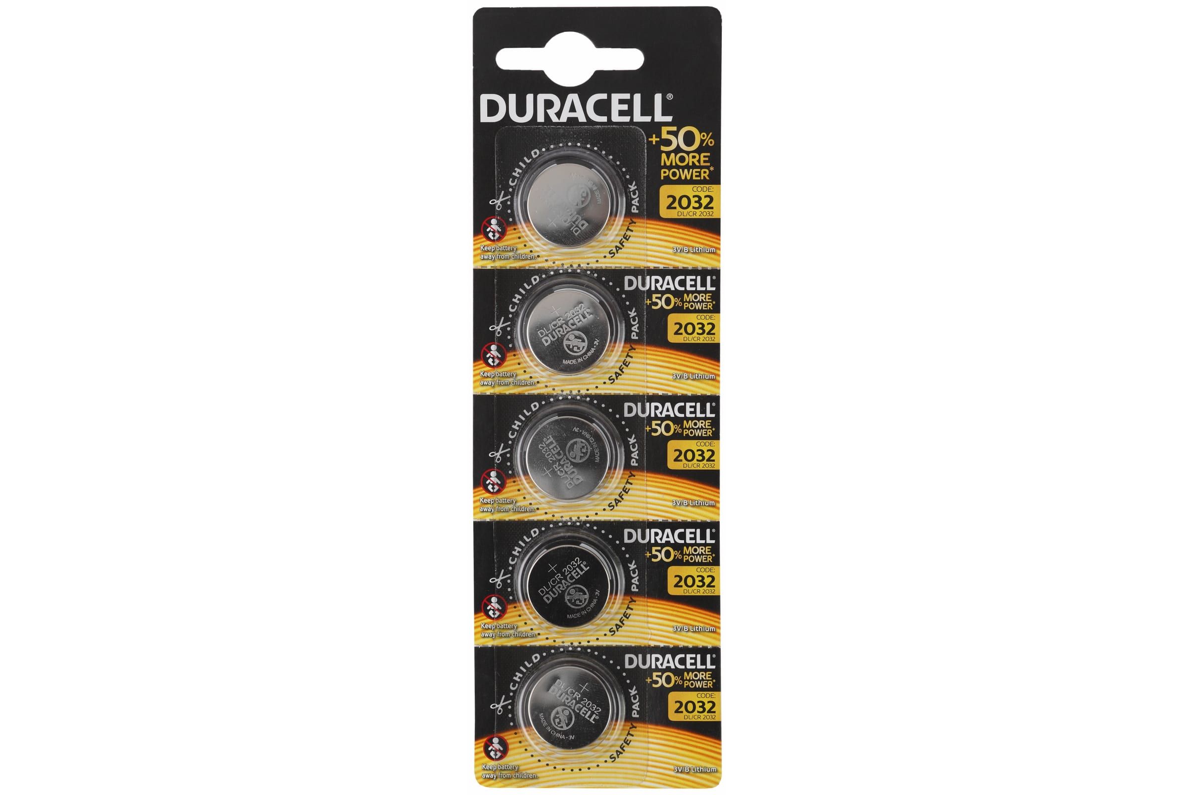 Элемент питания CR2032 5х1 (блист.20шт) Б0035495 Duracell