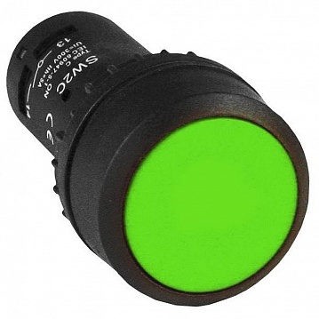 Кнопка 22 мм² 230В, IP54, Зеленый sw2c-11f-g EKF