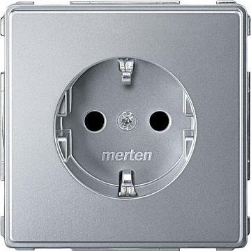 Розетка MERTEN AQUADESIGN IP44, скрытый монтаж, с заземлением, со шторками MTN2300-7260 Schneider Electric