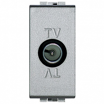 Розетка TV LIVING LIGHT, проходная, алюминий NT4202PT Bticino