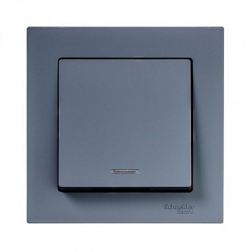 Выключатель 1-клавишный ATLASDESIGN, с подсветкой, скрытый монтаж, грифель ATN000713 Schneider Electric
